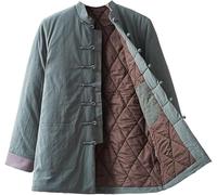 BDXZJ Traje Tang De Algodón De Invierno Para Hombres, Uniforme De Tai Chi De Ropa Tradicional China De Manga Larga Tops, Traje De Kungfu Tang Ropa De Wing Chun Para Hombre E,XL