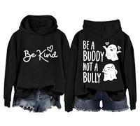 Be A Buddy Not A Bully - Sudadera con capucha para Halloween, color naranja, antibullying Unity Day Be Kind, camiseta unisex, Negro, M