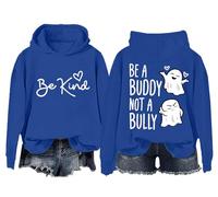 Be A Buddy Not A Bully - Sudadera con capucha para Halloween, color naranja, antibullying Unity Day Be Kind, camiseta unisex, Klein Azul, 3XL