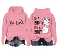 Be A Buddy Not A Bully - Sudadera con capucha para Halloween, color naranja, antibullying Unity Day Be Kind, camiseta unisex, rosa, L