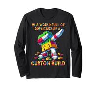Be A Custom Build Funny Master Builder Dabbing Kids Boys Manga Larga