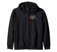 Be A Good Human Rainbow Kindness Cita Retro Positive Vibes Sudadera con Capucha