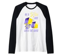 Be a Kite and Fly with the Wind Motivational Quote Camiseta Manga Raglan