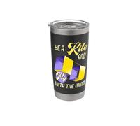Be a Kite and Fly with the Wind Motivational Quote Vaso térmico de acero inoxidable de doble pared
