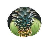 Be a Pineapple - Gorro de ducha impermeable de doble capa para mujeres y hombres, reutilizable, banda elástica