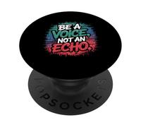 Be A Voice Not An Echo Cita alentadora en Estilo Retro PopSockets PopGrip Adhesivo