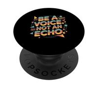 Be A Voice Not An Echo Cita alentadora en Estilo Retro PopSockets PopGrip Adhesivo