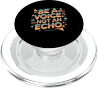 Be A Voice Not An Echo Cita alentadora en Estilo Retro PopSockets PopGrip para MagSafe