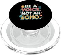 Be A Voice Not An Echo Cita alentadora en Estilo Retro PopSockets PopGrip para MagSafe