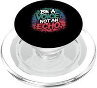 Be A Voice Not An Echo Cita alentadora en Estilo Retro PopSockets PopGrip para MagSafe