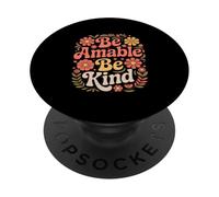 Be Amable Be Kind Funny Retro Groovy Dicho PopSockets PopGrip Adhesivo