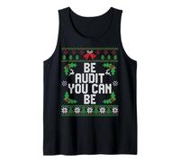 Be Audit You Can Be Funny Ugly Christmas Accountant Camiseta sin Mangas