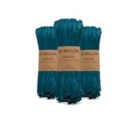 BE BELLÓN Hebras de Rafia Natural - Rafia para Tejer Crochet Bolsos y Sombreros - Especial Ganchillo - Rafia Natural para Manualidades y Relleno - Madejas de rafia Colores, 3x50g Sky Blue