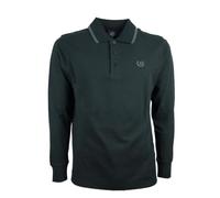 BE BOARD 1 pieza Polo Hombre Manga Larga 9004 Disponible También en Tallas Calibradas, Negro-grafito-gris medio, 5X-Large