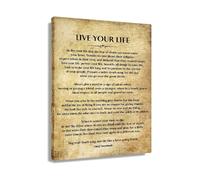 Be Brave and Live Your Life Poster, Inspirational Saying Wall Art, Motivational Gift for Graduation, New Home, or Office(Framed,16X24inch(40X60cm))