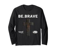 Be Brave God Bible Jesus Blessed Cross - Cita Religiosa Manga Larga