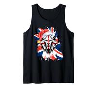 BE British Xmas Crimbo Flag, Reino Unido, inglés Camiseta sin Mangas