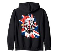 BE British Xmas Crimbo Flag, Reino Unido, inglés Sudadera con Capucha