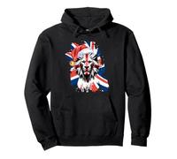BE British Xmas Crimbo Flag, Reino Unido, inglés Sudadera con Capucha