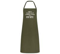 Be Buz Delantal de cocina con texto en inglés "That's What I Do I Drink and I Cook", divertido delantal multicolor para barbacoa y cocina, regalo unisex para chef, camarero y camarera, regalo para él
