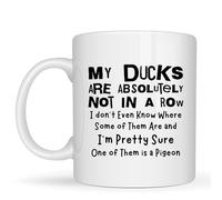 Be Buz Divertida taza de café sarcástica, My Ducks are Absolutely Not in A Row, taza novedosa de cerámica blanca de 11 onzas, regalo humorístico para mujeres, madres y compañeros de trabajo (blanco)