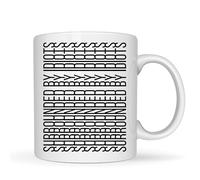 Be Buz Surrounded by Idiots - Taza de café con mensaje oculto, divertida ilusión óptica geométrica, taza de té de cerámica blanca de 11 onzas