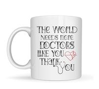 Be Buz The World Needs More Doctors Like You - Taza de café de cerámica de 325 ml, regalo de agradecimiento al médico para mujeres, hombres y enfermeras (blanco)