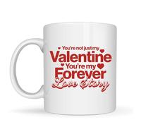 Be Buz You're Not Just My Valentine You're My Forever Love Story - Taza de café de cerámica blanca de 11 onzas, regalo romántico para pareja, esposa, novia, marido
