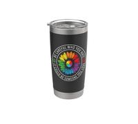 Be Careful Who You Hate Rainbow Sunflower Gay LGBT Pride Vaso térmico de acero inoxidable de doble pared