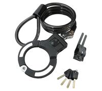 BE COOL BCEZHKS520 - Candado antirrobo para patinete eléctrico y bicicleta, cable de 1 m, acero endurecido, incluye soporte y 3 llaves