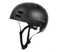 Be Cool Schutzhelm Kinder Casco de Bicicleta para niños, Juventud Unisex, Negro, Small