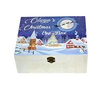 Be-Creative - Caja de regalo personalizada para Nochebuena, caja de madera personal, estilo 3