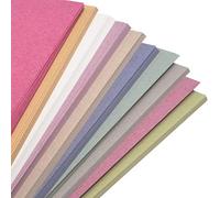 Be Creative Papel De Azúcar Reciclado De Diez Colores 100GSM 50 Hojas |Pastel|A4