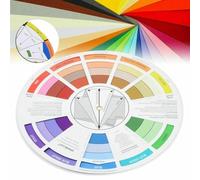 Be-Creative - Rueda de bolsillo, 13 cm, doble cara, para artistas y diseñadores de interiores, guía educativa completa sobre colores primarios, secundarios, terciarios, cálidos, fríos y escala de