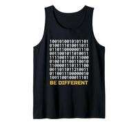 Be Different Binary Design | Programador de codificación Nerd IT Camiseta sin Mangas