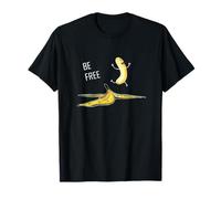 Be Free Bananas Desnudo Plátano Divertido Nudista Nudista Divertido Banana Camiseta