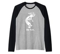 Be Fun Dancing Kokopelli Southwestern - Diseño Desgastado Camiseta Manga Raglan
