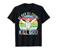 Be Gay Do Crime Kill God for LGBT Gay Pride Month Camiseta gráfica económica, Hombre, Negro, M