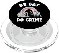 Be Gay Do Crimen Mapache Arco Iris Gay PopSockets PopGrip para MagSafe