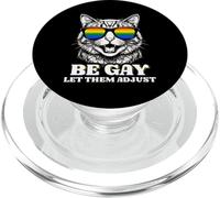 Be Gay Funny Cat Rainbow Gafas de Sol Pride Month Queer PopSockets PopGrip para MagSafe