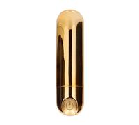 Be Good Tonight by Shots BGT006GLD Mini vibrador recargable - Oro - 10 velocidades - ABS - A prueba de salpicaduras - Nivel de ruido: 50 dB - Dimensiones: 7,7 x 2 x 2 cm - Longitud insertable: 4cm