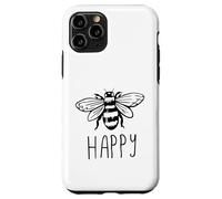 Be Happy Bee Happy Funny Save The Bees Honey Hive Honeycomb Carcasa para iPhone 11 Pro