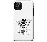 Be Happy Bee Happy Funny Save The Bees Honey Hive Honeycomb Carcasa para iPhone 11 Pro MAX