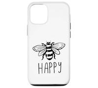 Be Happy Bee Happy Funny Save The Bees Honey Hive Honeycomb Carcasa para iPhone 12/12 Pro