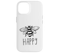Be Happy Bee Happy Funny Save The Bees Honey Hive Honeycomb Carcasa para iPhone 14