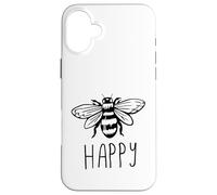 Be Happy Bee Happy Funny Save The Bees Honey Hive Honeycomb Carcasa para iPhone 16 Plus