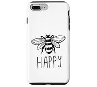 Be Happy Bee Happy Funny Save The Bees Honey Hive Honeycomb Carcasa para iPhone 7 Plus/8 Plus