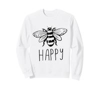 Be Happy Bee Happy Funny Save The Bees Honey Hive Honeycomb Sudadera