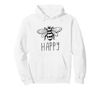 Be Happy Bee Happy Funny Save The Bees Honey Hive Honeycomb Sudadera con Capucha