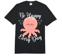 Be Happy Every Day - Cita Motivacional con diseño de Pulpo Comfort Colors Adult Heavyweight T-Shirt